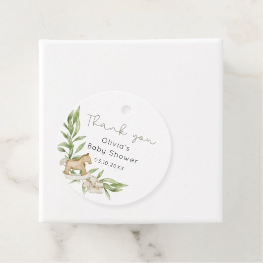 Rustiek Genderneutraal Baby shower Dank u Bedankjes Labels (In situ)