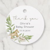 Rustiek Genderneutraal Baby shower Dank u Bedankjes Labels (Voorkant)