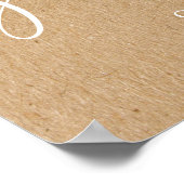 Rustiek genderneutraal Baby shower welkomstbord Poster (Hoek)