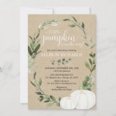 Rustiek genderneutraal herfst pompoenen groen kaart (Voorkant)