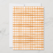 Rustiek genderneutraal klein pompoen Baby shower Kaart (Achterkant)