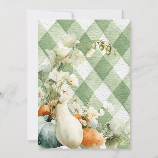 Rustiek genderneutraal Little Sprout Baby shower Kaart (Achterkant)