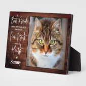 Rustiek gepersonaliseerd huisdier-herdenkingskatte fotoplaat (Zijkant)