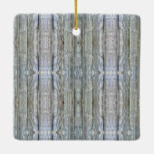 Rustiek Gepersonaliseerde 4 foto Beste moeder ooit Keramisch Ornament (Achterkant)