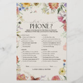 Rustiek geperst bloemenspel Vrijgezellenfeest tele (Voorkant)