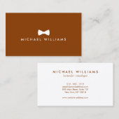 Rustiek Geraffineerde Mannen Bow Stropdas Logo op  Visitekaartje (Voorkant / Achterkant)