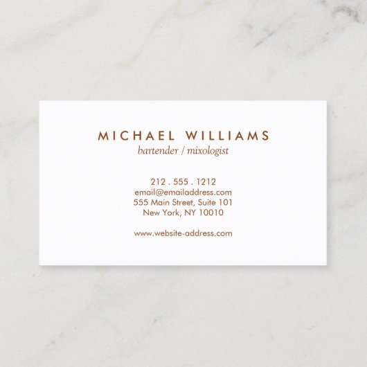 Rustiek Geraffineerde Mannen Bow Stropdas Logo op  Visitekaartje (Achterkant)