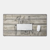 Rustiek Gereedschap Man op Wood Grain Design Desk Bureaumat (Keyboard & Muis)