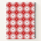 Rustiek geruit met hartjes Valentijns recept Notitieboek (Achterkant)