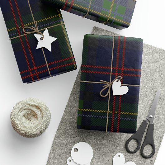 Rustiek geruite Classic Malcolm Tartan Cadeaupapier