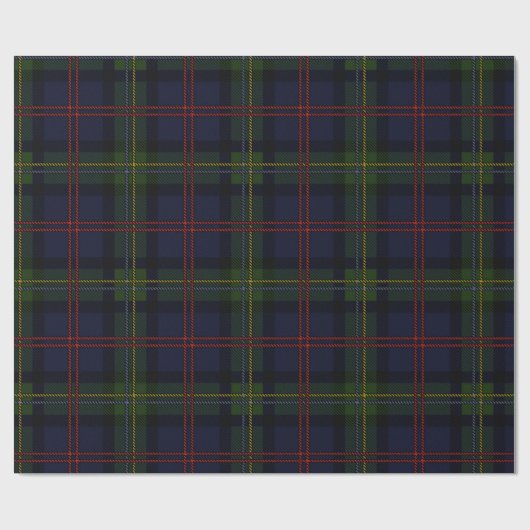 Rustiek geruite Classic Malcolm Tartan Cadeaupapier (Vlak)