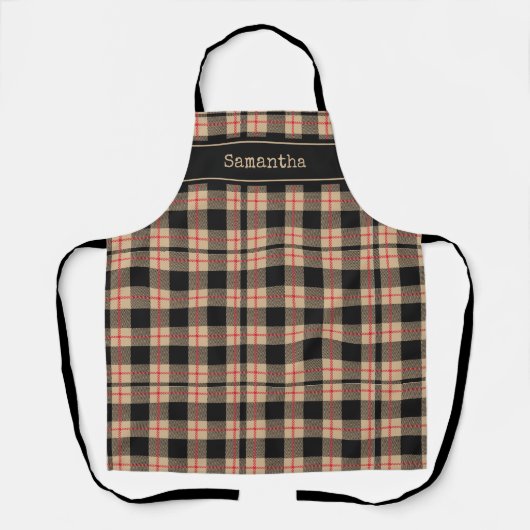  rustiek geruite gewoonte schort (Voorkant)