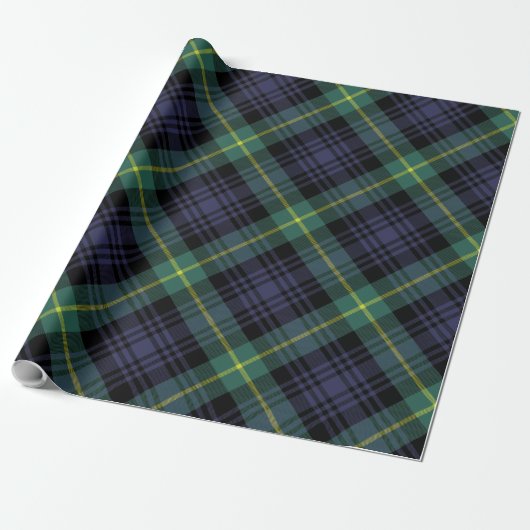Rustiek geruite klassieke Tartan Cadeaupapier (Uitgerold)