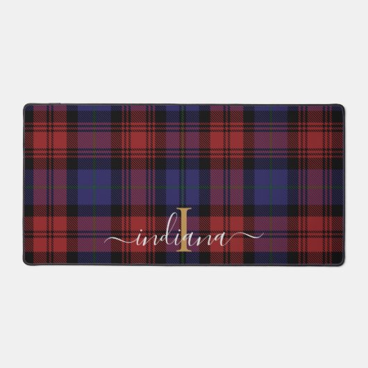 Rustiek geruite Monogram Classic Tartan Bureaumat (Voorkant)