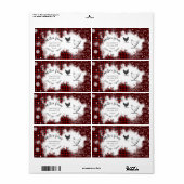 Rustiek geruite sneeuwvlok Merry Christmas Egg Car Etiket (Full Sheet)