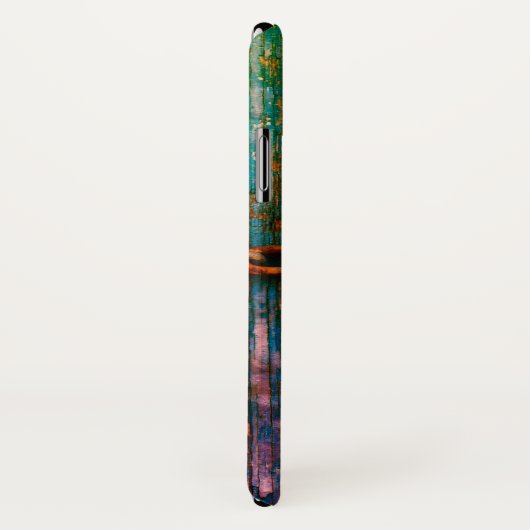 Rustiek geschilderd hout sleutelgat ketting blauw  Case-Mate iPhone case (Achterkant / rechts)