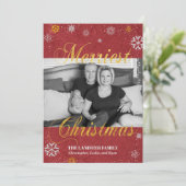 Rustiek gescripte vrolijke kerst Kaart (Staand voorkant)