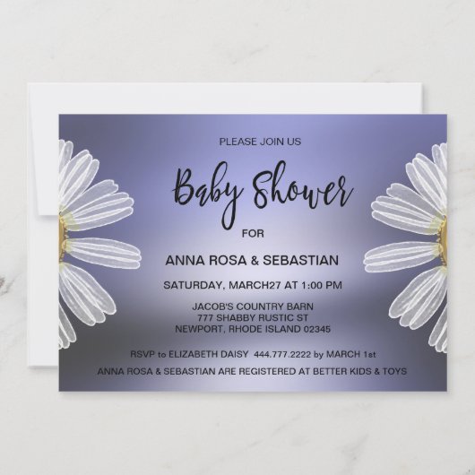 ** Rustiek. Geslacht Mason Jar Floral Baby shower Kaart (Achterkant)