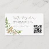 Rustiek Geslacht Neutraal Gift Registry QR Code Informatiekaartje (Voorkant)