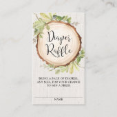 Rustiek geslacht neutrale luier loterij informatiekaartje (Voorkant)