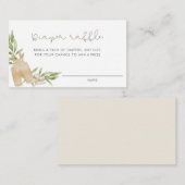 Rustiek Geslacht Neutrale Luier Raffle Informatiekaartje (Voorkant / Achterkant)