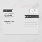 Rustiek gesneden berkenboom land opslaan van de da aankondigingskaart (Achterkant)