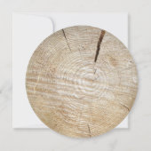 Rustiek gesneden boomhout hart vrijgezellenfeest kaart (Achterkant)