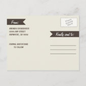 Rustiek gesneden eiken land Save the Date Aankondigingskaart (Achterkant)