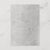 Rustiek gesneden hart berk boom bruiloft receptie informatiekaartje (Achterkant)