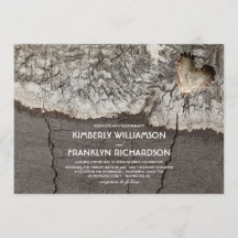 Rustiek gesneden hout hart boom bruiloft