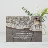 Rustiek gesneden hout Heart Tree Vrijgezellenfeest Kaart (Staand voorkant)