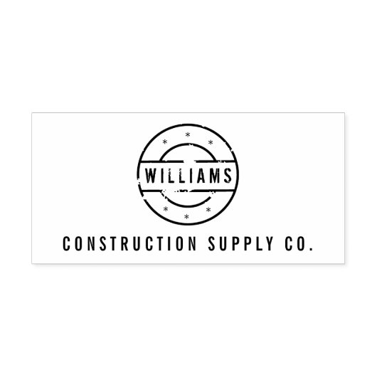 Rustiek gestempeld Logo gepersonaliseerd Rubberstempel (Afrduk)