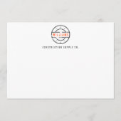 Rustiek gestempeld Logo Gepersonaliseerde Flat Not Notitiekaartje (Voorkant)