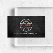 Rustiek gestempeld Logo op zwart hout constructie Visitekaartje