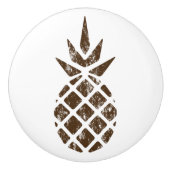 rustiek gestempelde ananas keramische knop (Voorkant)