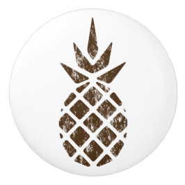 rustiek gestempelde ananas keramische knop