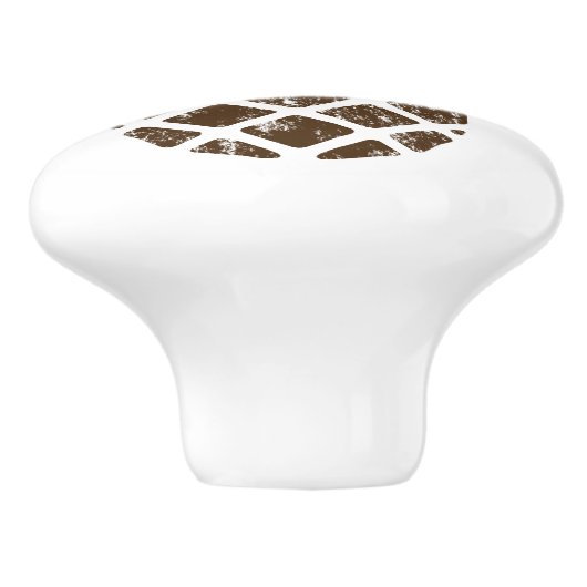 rustiek gestempelde ananas keramische knop (Zijkant)