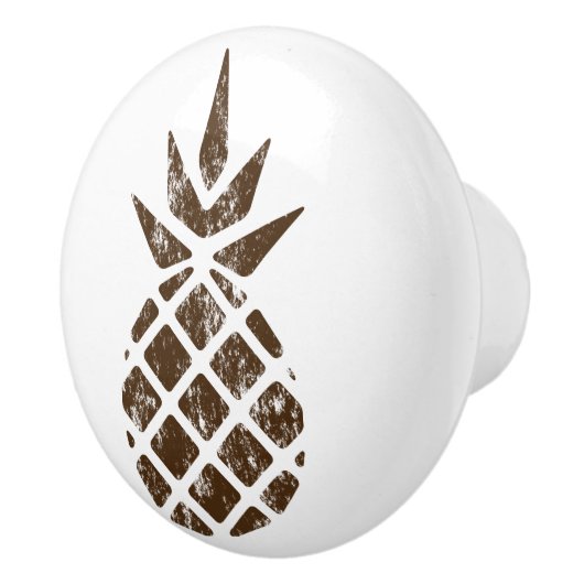rustiek gestempelde ananas keramische knop (Rechts)