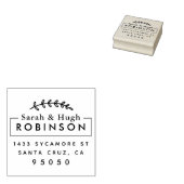 Rustiek getrouwd paar retour adres bruiloft cadeau rubberstempel (Gestempeld)