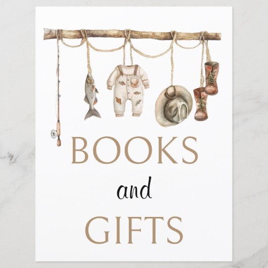 Rustiek Gevist Boeken en Geschenken Teken 8x10 (Voorkant)