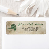 Rustiek Gevist lokken adreslabel Etiket (Insitu)