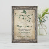 Rustiek Gevist lokken Verlovingsfeestuitnodiging Kaart (Staand voorkant)