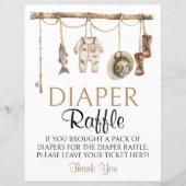 Rustiek Gevist Luier Raffle Sign 8x10 (Voorkant)