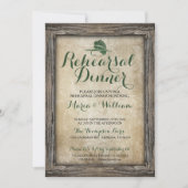 Rustiek Gevist Lure repetitie diner uitnodiging (Voorkant)