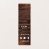 Rustiek Gevouwen Hashtag Huwelijk Delen Foto's Kaa Kaart (Buitenkant ongevouwen)