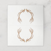 Rustiek gewei bruiloft gevouwen plaats kaarten plaatskaartje (Buitenkant ongevouwen)