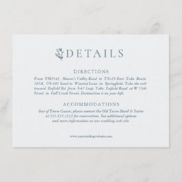 Rustiek gewei met bloemenkrans | Bruiloft Informatiekaartje