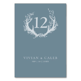 Rustiek gewei met bloemenkrans | Bruiloft Kaart