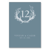 Rustiek gewei met bloemenkrans | Bruiloft Kaart (Achterkant)