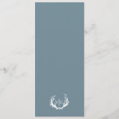 Rustiek gewei met bloemenkrans | Bruiloft Programmakaart (Achterkant)